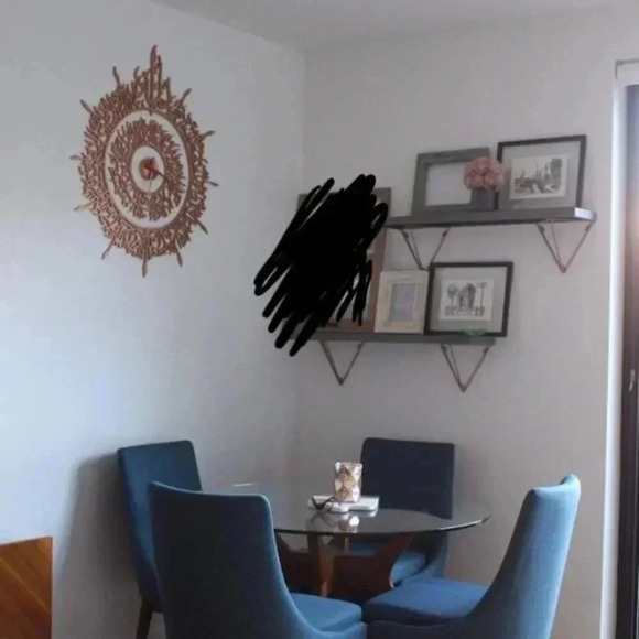 Grey and Rose Gold Bracket Floating Shelves - Picture 2 of 3